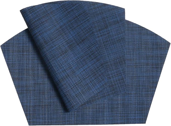 SHACOS Small Round Table Placemats Wedge Placemat Set of 4 Non Slip Heat - Image 4