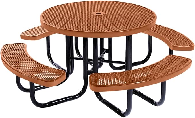 COATEDOUTDOORFURNITURE Heavy-Duty Portable Outdoor Picnic Table by CoatedOutdoorFurniture