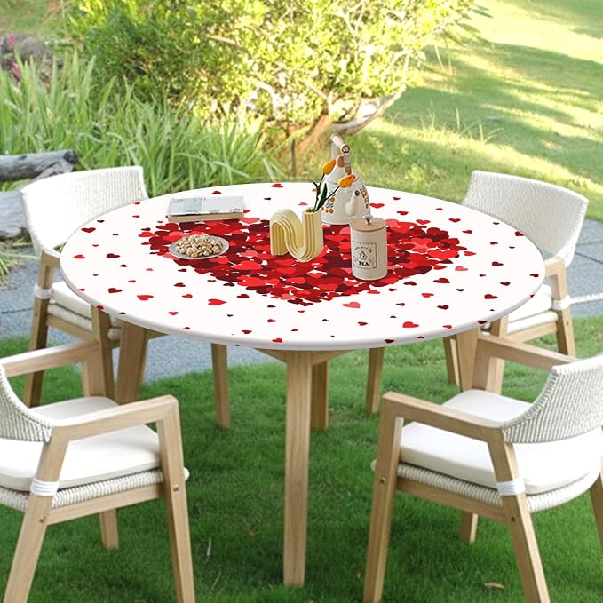 Valentines Day Round Fitted Tablecloth - Image 3