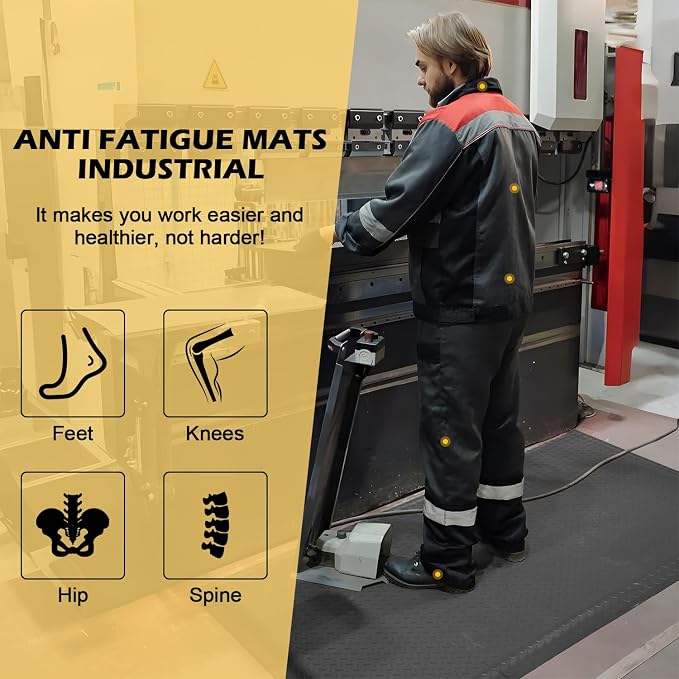 3 x 5 FT Anti Fatigue Mats Industrial 15/16 Inch Thick Soft Sponge Ergonomic - Image 5