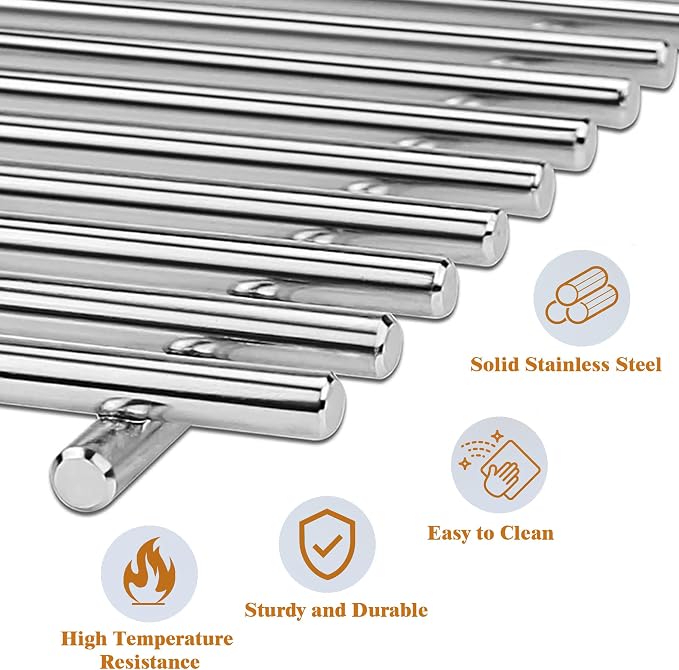 18.7" Cooking Grates for Weber Genesis GS4 Genesis II E-410, Genesis II LX - Image 3