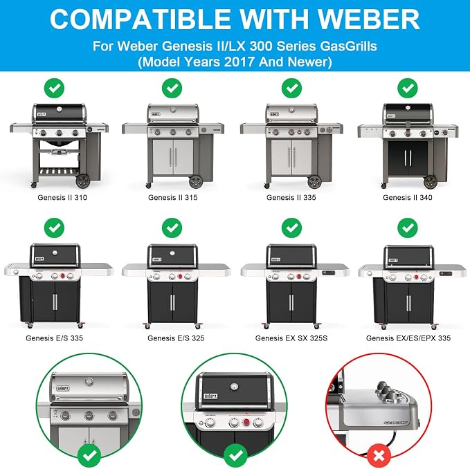 Full Size Griddle for Weber Genesis II Genesis II LX 300 Series, Flat Top - Image 5