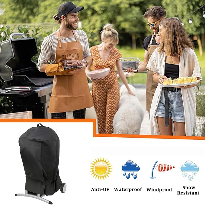 Grill Cover for Charbroil Electric/Gas Patio Bistro, Heavy Duty 600D Waterproof - Image 2
