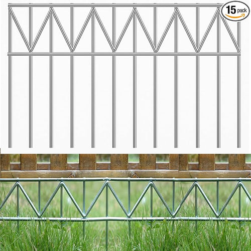 15 Pack 24" L x 15" H Animal Barrier Fence, Underground No Dig Fence Patented by GRELWT