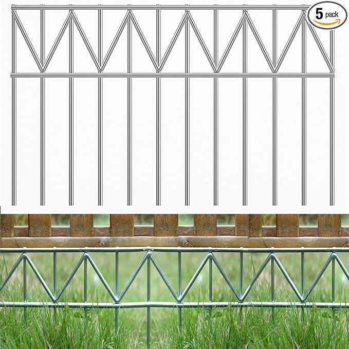 5 Pack 24" L x 15" H Animal Barrier Fence, Underground No Dig Fence Patented by GRELWT