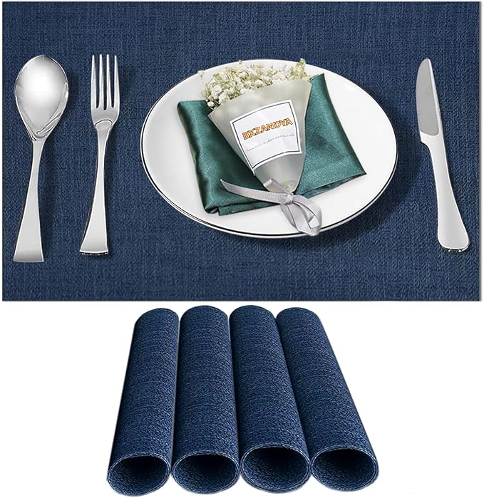 Placemats Set of 4, Heat and Stain Resistant Indoor/Outdoor Place mats by BxzanDya-LifeSmartMaker