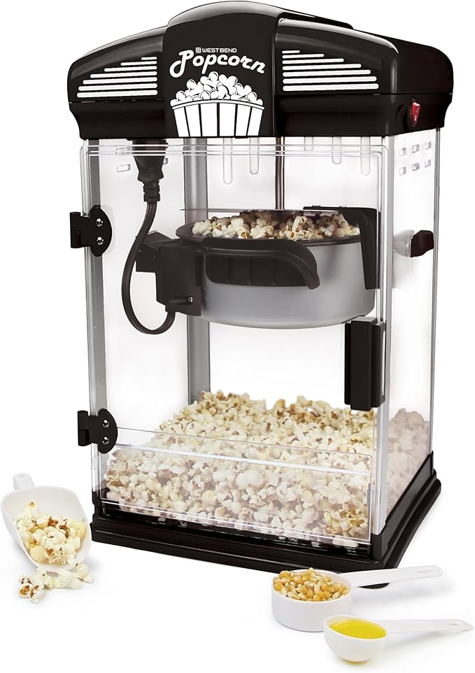 West Bend Stir Crazy Movie Theater Popcorn Popper, Gourmet Popcorn Maker Machine - Image 3