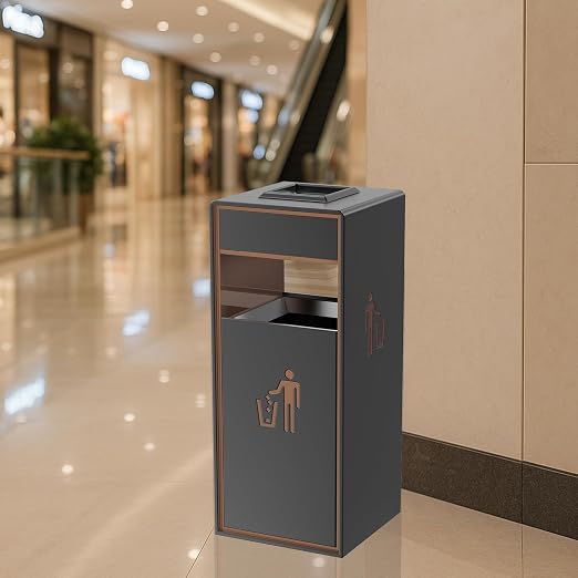 Stainless Steel Commercial Trash Can, Heavy Duty Brushed Finish Garbage Bin - Image 4