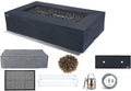 Elementi+ | Bundle Cape Town Gas Fire Pit Cast Concrete 56" Rectangular Fire by AMSFireplaceInc