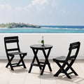 Costaelm Paradise 3-Piece Outdoor HDPE Folding Patio Bistro Table and Chairs by Costaelm