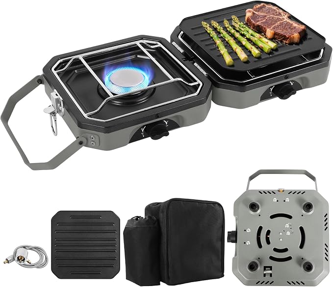 2 Burner Propane Camping Stove by FAHKNS