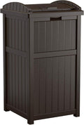 Suncast Trash Hideaway Durable Plastic Outdoor Garbage Waste Trash Can by Suncast