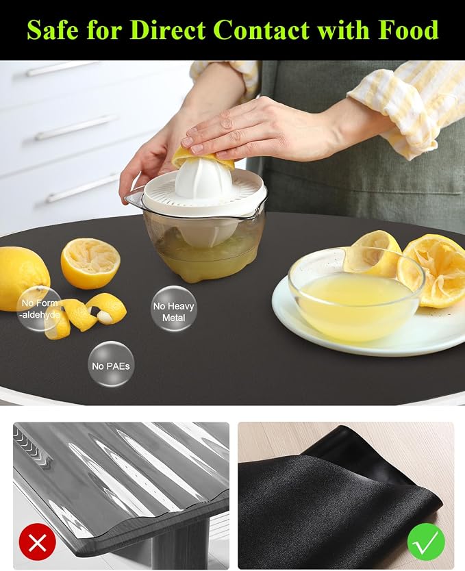 Black Plastic Table Cover Protector, 1.5mm Thick Vinyl Table Top Protector - Image 5