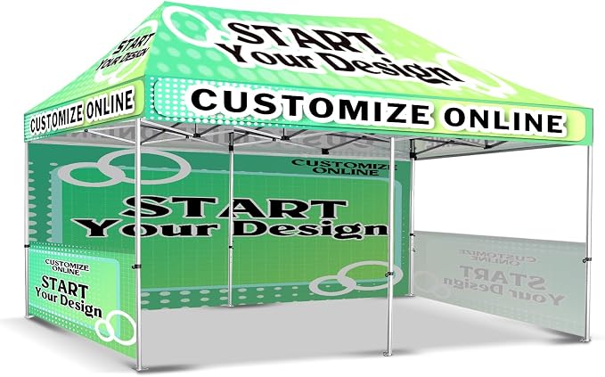 10x20FT Custom Pop Up Canopy Tent by LOJUFAN