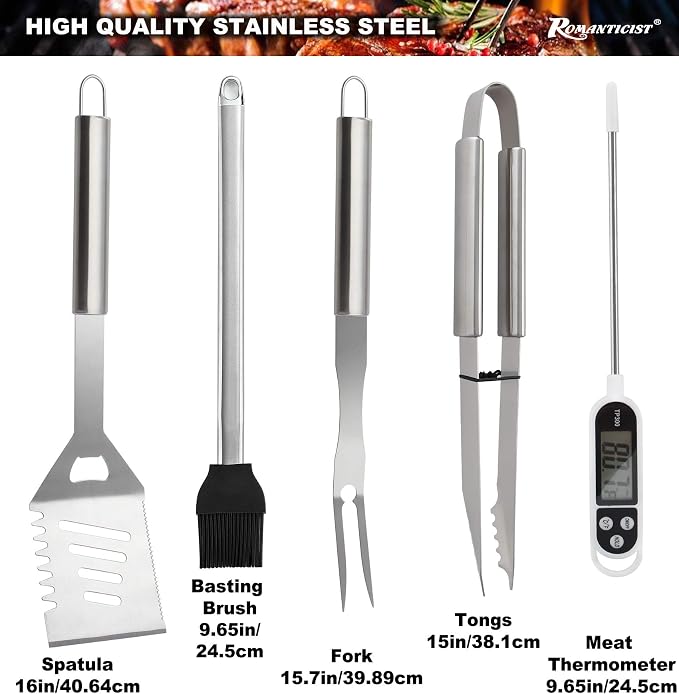 ROMANTICIST 28pcs BBQ Accessories Set - Image 2