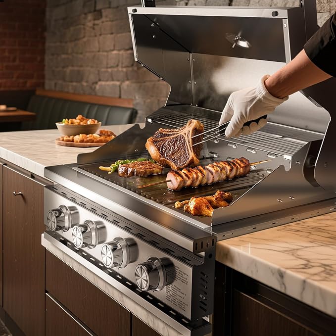 Premium Built In 4 Burner Propane Gas Grill, ALL-Thickened 304 Stainless Steel - Image 5