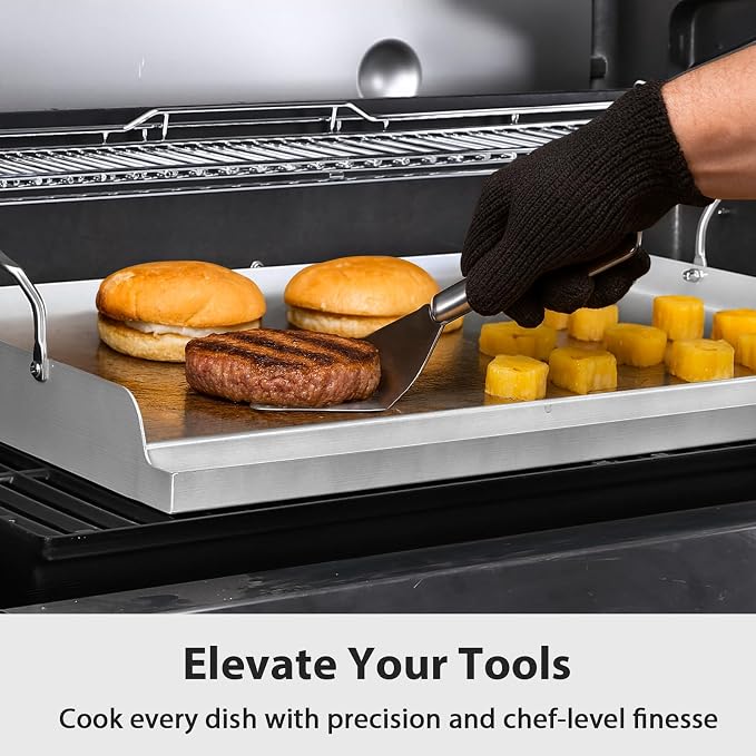 Utheer 23" x 16" Ceramic Nonstick Stainless Steel Griddle - Image 8