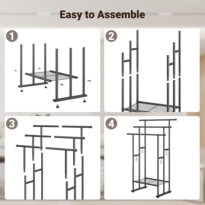 ELYKEN 3 Tier Standing Towel Rack, Freestanding Floor Towel Rack - Image 9