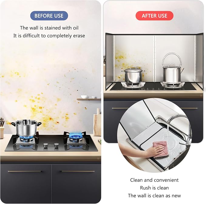 4 Sided Grease Splatter Guard Foldable Splatter Guard - Image 4