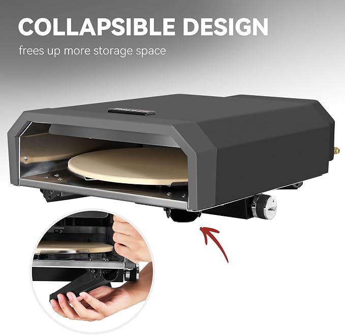 Outdoor Pizza Oven with 13-Inch Pizza Stone, 000 BTU, Portable Propane Gas - Image 5