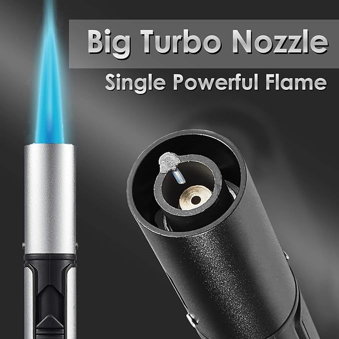 Urgrette 3 Pack Butane Torch Lighters, 6-inch Refillable Pen Lighter Adjustable - Image 6