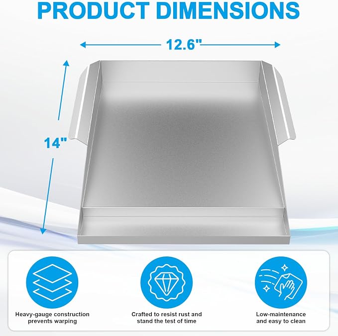 Half Size Griddle Plate for Solaire AGBQ-27 Grills Stainless Steel Griddle - Image 2