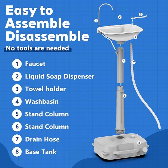 Portable Sink Hand Wash Station - 18L Capacity - Image 6