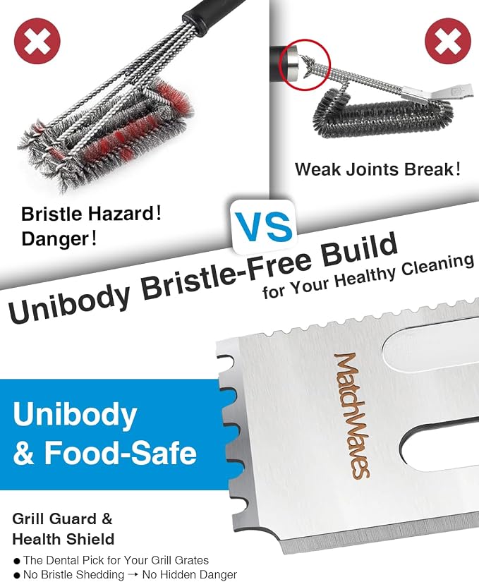 Stainless Steel Grill Scraper for Traeger Grills, Grill Grate Cleaner - Image 3