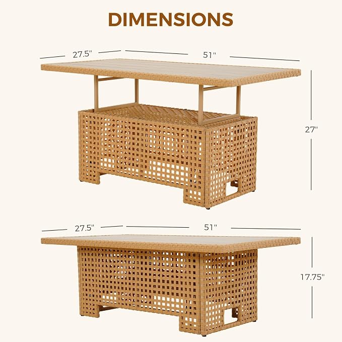 Grand patio 9-Piece Wicker Patio Furniture Set - Image 6