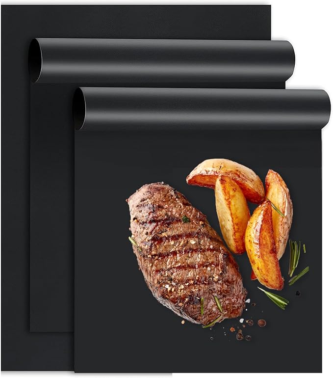 UBeesize 3 Pack Grill Mats for Outdoor Grill, Heavy Duty Grill Mats, Non Stick by UBeesize