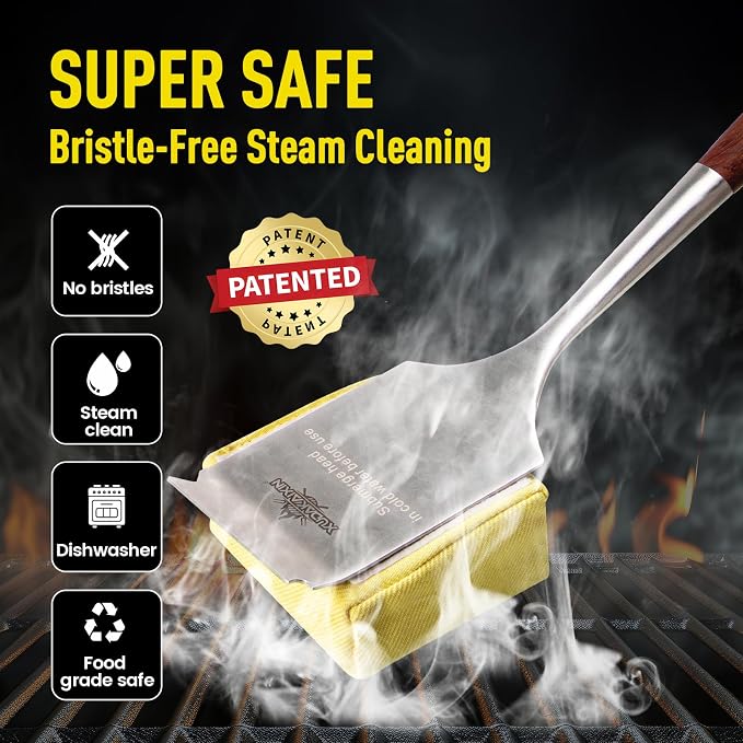 Bristle-Free Steam Cleaning Grill Brush, - Image 2
