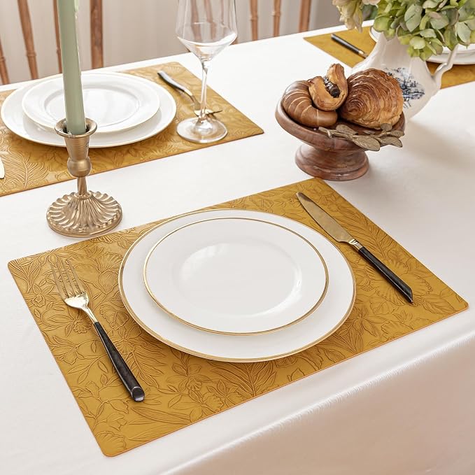 Romanstile Vinyl Placemats Set of 8-12 X 18 Inch - Image 2