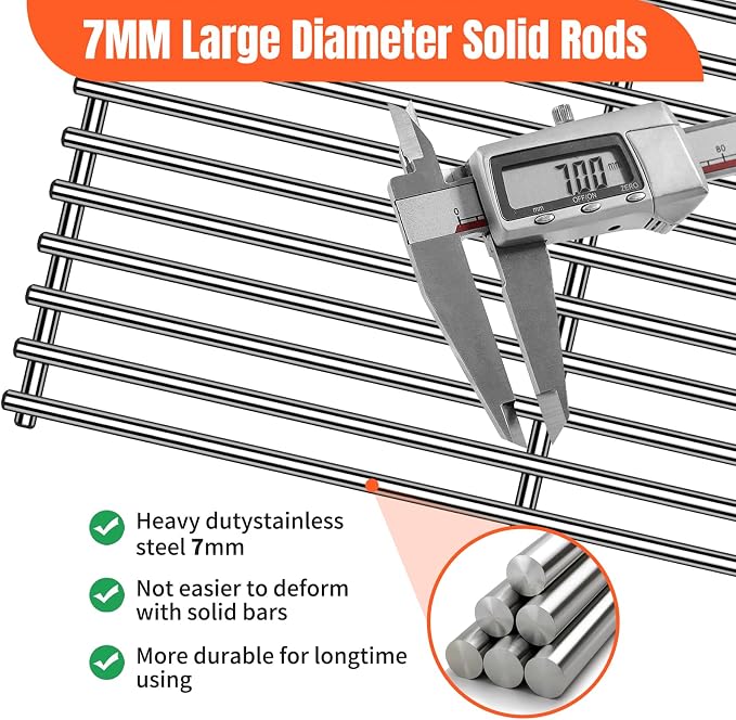 1 Pack 40901 Grill Steel Wire Cooking Grid Rock Grates Replacement Parts - Image 3
