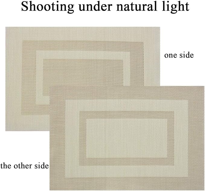 PIGCHCY Placemats Set of 6, Washable Woven Vinyl Kitchen Table Mats Non Slip - Image 4