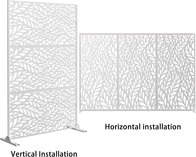 Metal Privacy Screen, Freestanding Decorative Privacy Screen - Image 6