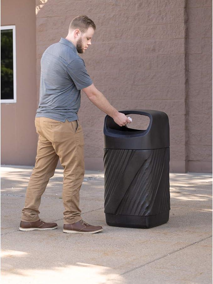Safco Twist Trash Can, 32 Gallons, Indoor and Outdoor Use, Durable & - Image 7
