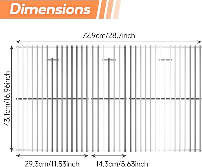 16.96 inch Stainless Steel Cooking Grates - Image 2