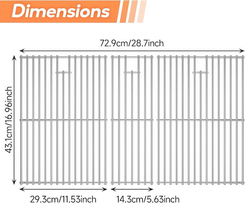 16.96 inch Stainless Steel Cooking Grates - Image 2