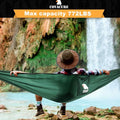 Hammock for Camping, Dark Green 210T Parachute Nylon Double Hammock