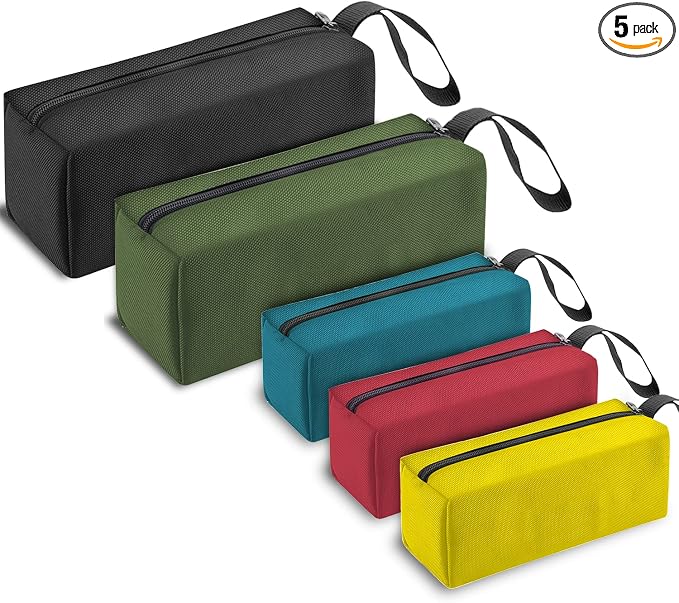 5 Pack Canvas Tool Pouch of Two Sizes, Tool Pouches by JITEYOU
