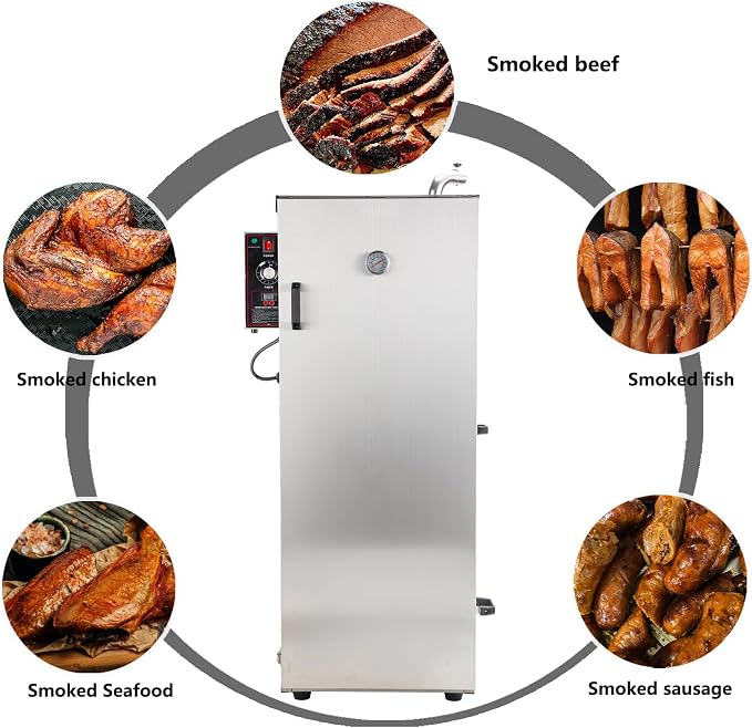 CLIVIA Electric Vertical Smoker, 9 Layers Outdoor Digital BBQ Smoker Oven - Image 3