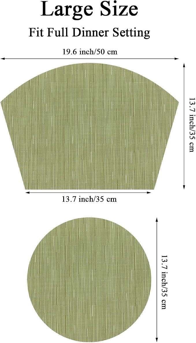 SHACOS Large Size Wedge Shape Placemats - Image 2