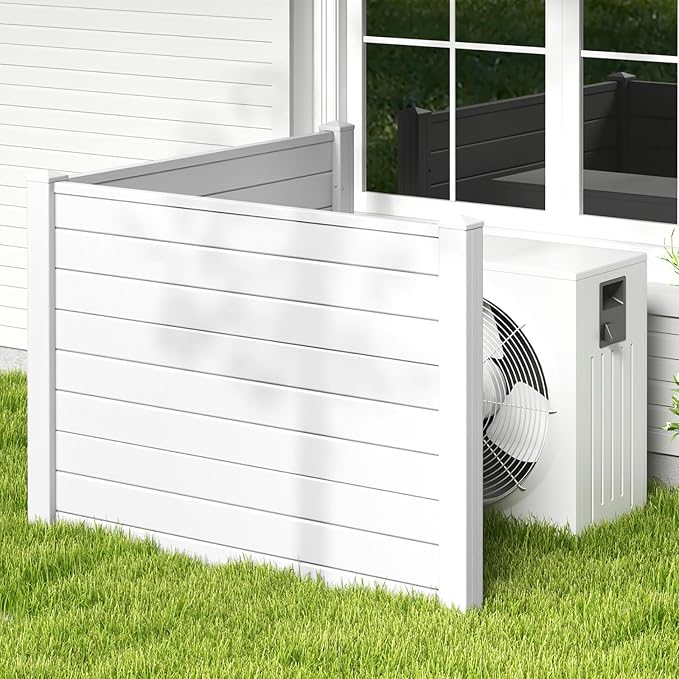 Giantex 2 Panels Air Conditioner Fence, Decorative Trash Can Enclosure by Giantex