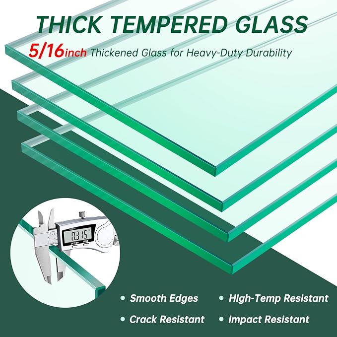 Fire Pit Wind Guard: 15" x 15" x 7" Square Glass Wind Guard - Image 3