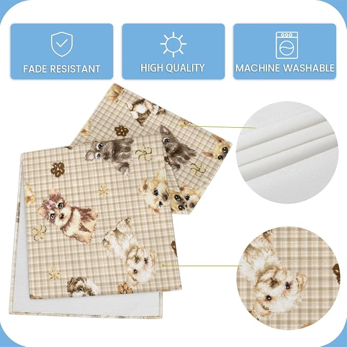 Cute Puppy Table Runner Kitchen Dining Table Runner 13*120in Table Center Decor - Image 5