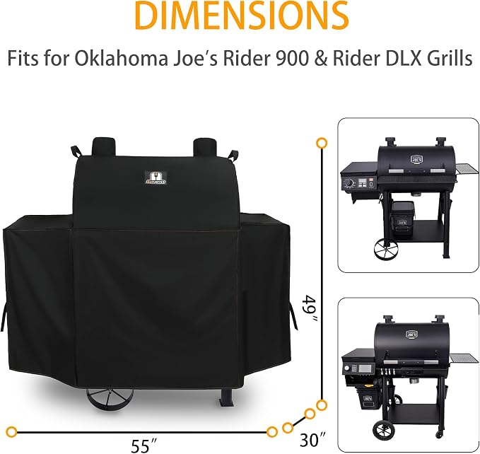 SUPJOYES Grill Cover for Oklahoma Joe's Rider 900 & Rider DLX Grills, Heavy - Image 2