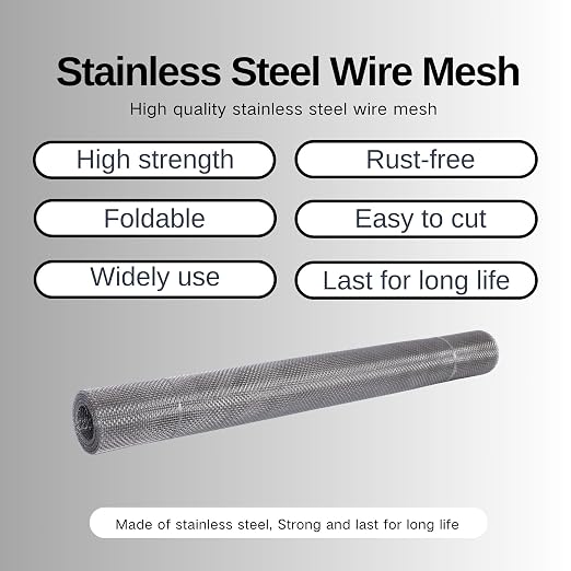 10 Mesh 304 Stainless Steel Wire mesh 23.5 in. x 10 ft. - Image 5