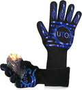 BBQ Gloves, 1472°F Heat Resistant Grilling Gloves, Silicone Non-Slip Long by UTOI