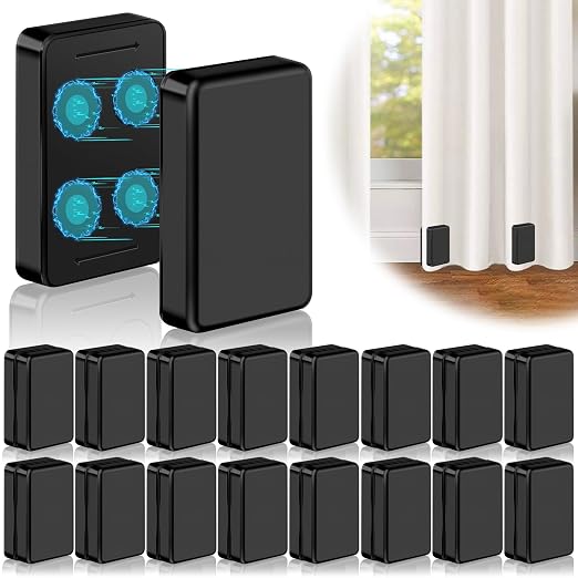 32 Pcs Outdoor Curtain Weights, 16 Pairs Upgrade to Heavier Magnetic Drapery by Phoncoo