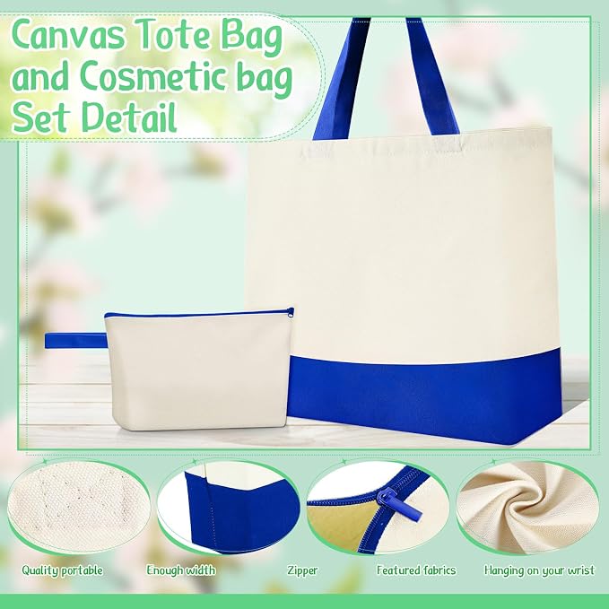 Sanwuta 24 Pcs Canvas Tote Bags Bulk - Image 3